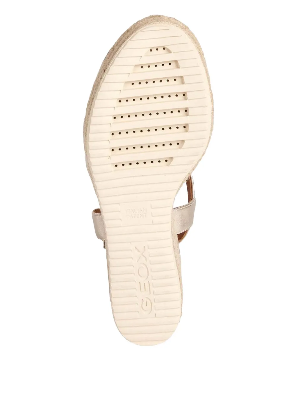 Geox leather wedge espadrilles Gold