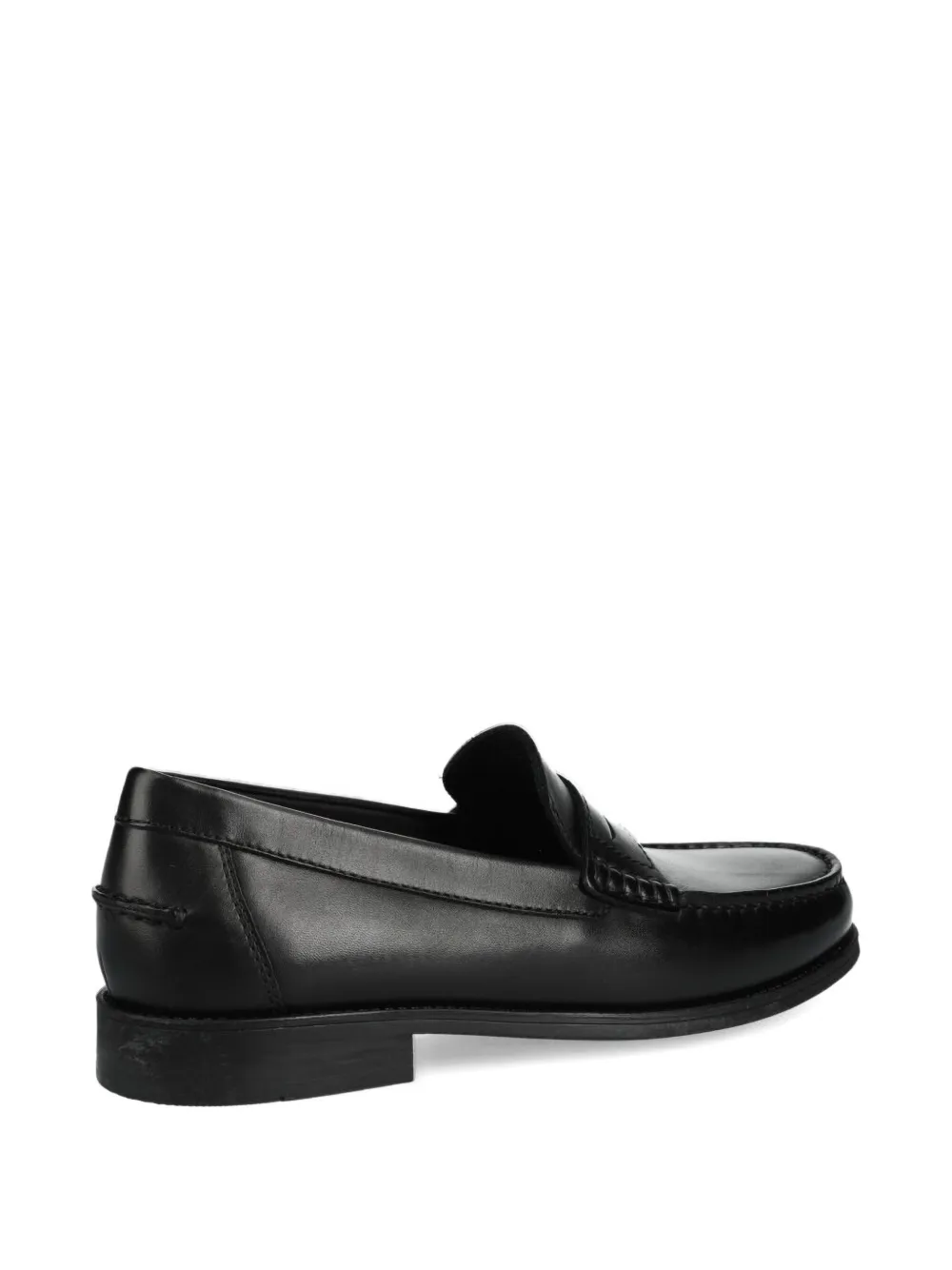 Geox Damon leather penny loafers Black
