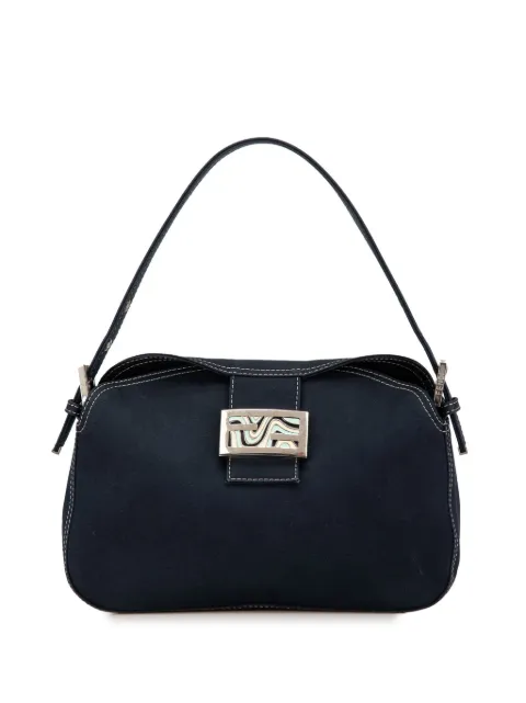 Fendi Pre-Owned 2000-2010 Canvas FF Marble Double Flap shoulder bag