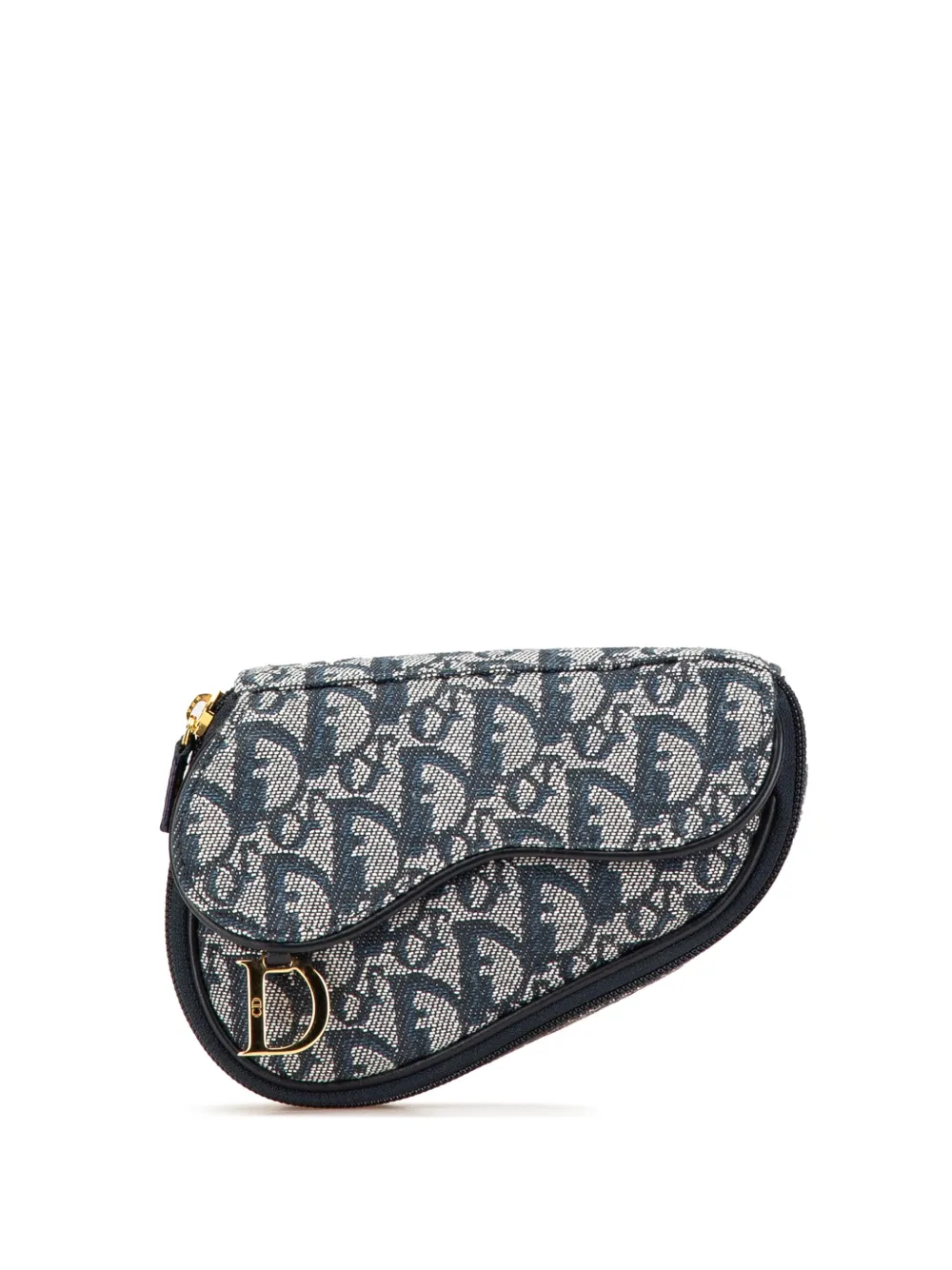 Christian Dior Pre-Owned 1998 ディオリッシモ サドル ポーチ - ブルー Christian Dior Pre-Owned 1998 ディオリッシモ サドル ポーチ - ブルー