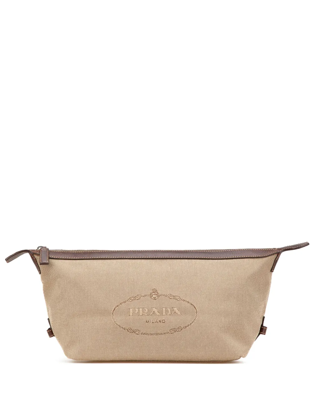 Prada Pre-Owned 2000-2024 Canvas Canapa Logo pouch | Brown | Image 1