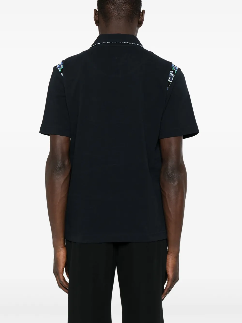 Missoni Poloshirt met zigzag-afwerking Blauw