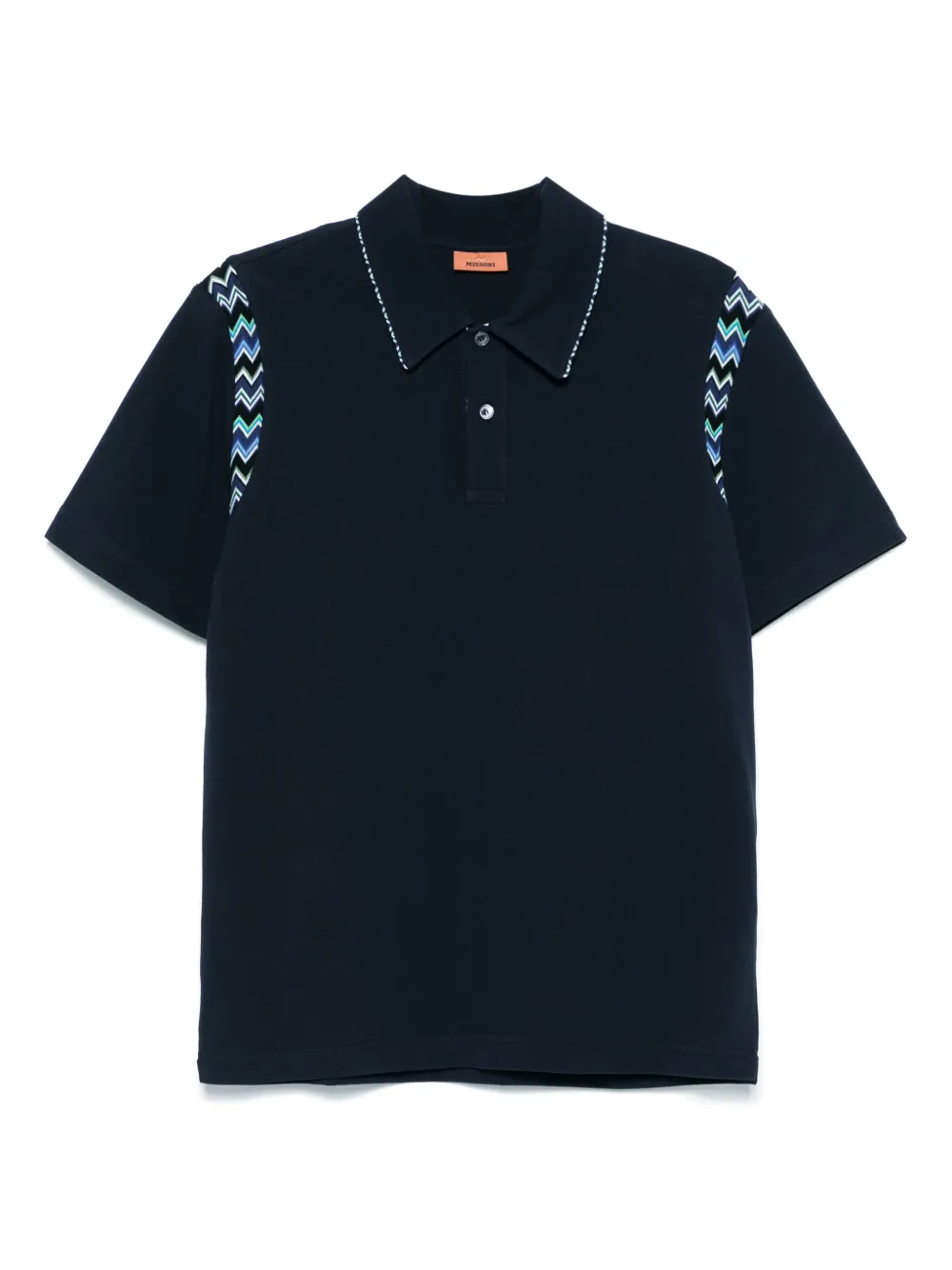 Missoni playera tipo polo con ribete en zigzag | azul | Image 1