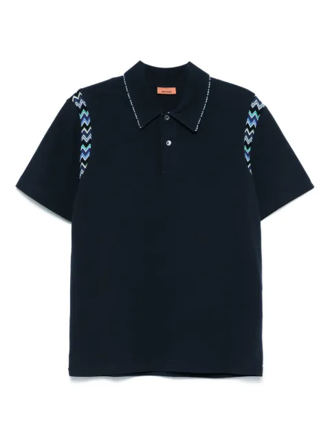 Missoni zigzag-trim polo shirt