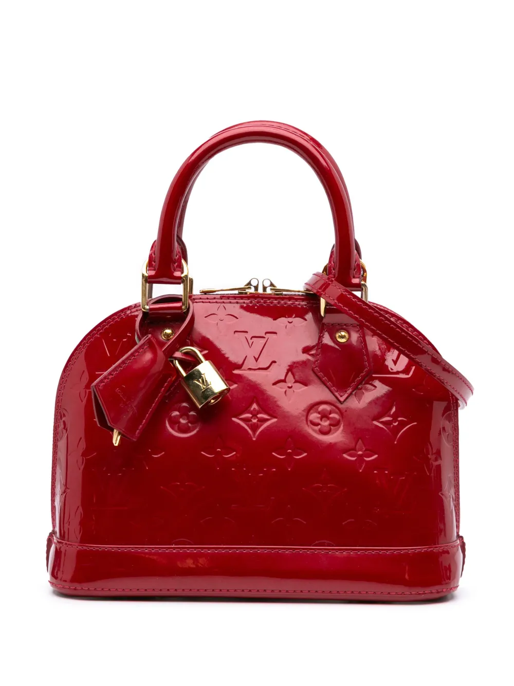 Louis Vuitton Pre-Owned 2012 モノグラム ヴェルニ アルマ BB サッチェルバッグ - レッド Louis Vuitton Pre-Owned 2012 モノグラム ヴェルニ アルマ BB サッチェルバッグ - レッド