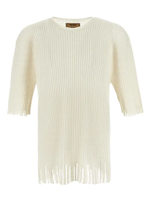 T-shirt en maille nervurée - Uma Wang - Modalova