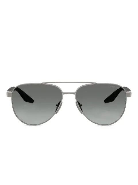 Prada Linea Rossa نظارة شمس بإطار بايلوت