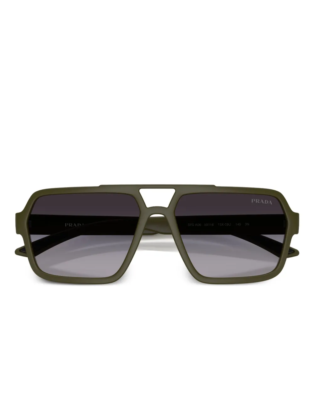 Prada Linea Rossa Zonnebril met piloten montuur Groen