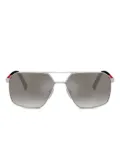 Prada Linea Rossa pilot-frame sunglasses - Silver