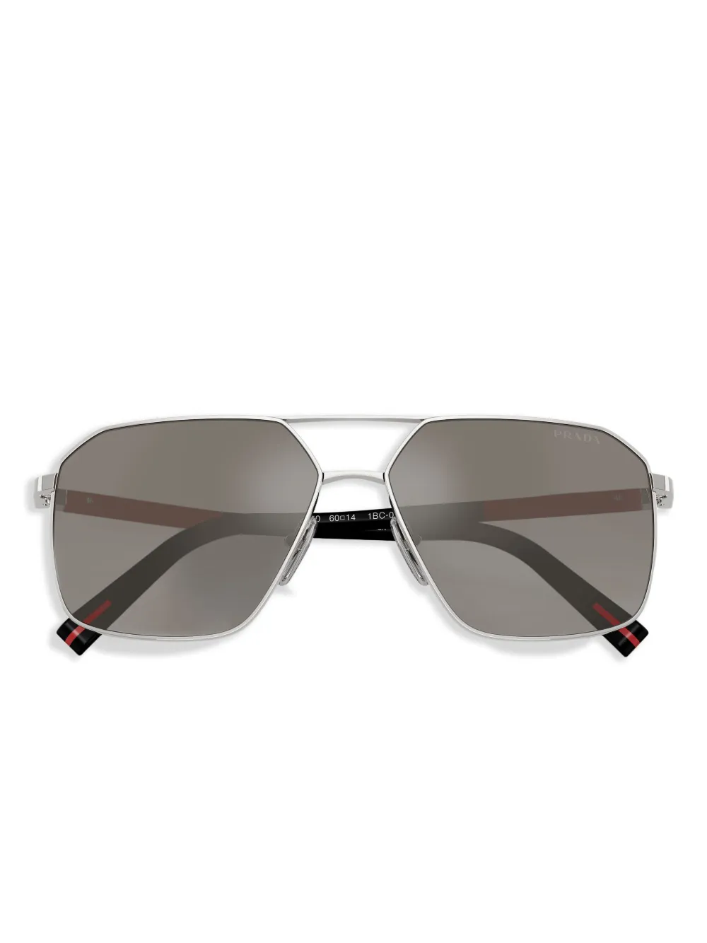 Prada Linea Rossa Zonnebril met piloten montuur Zilver