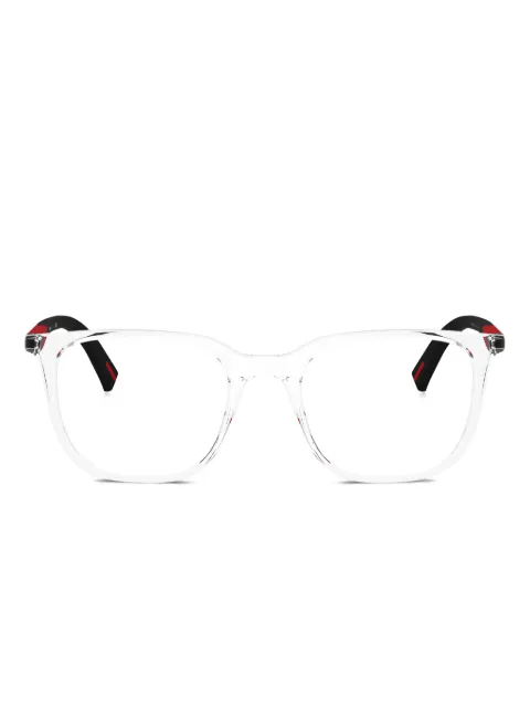 Prada Linea Rossa transparent glasses
