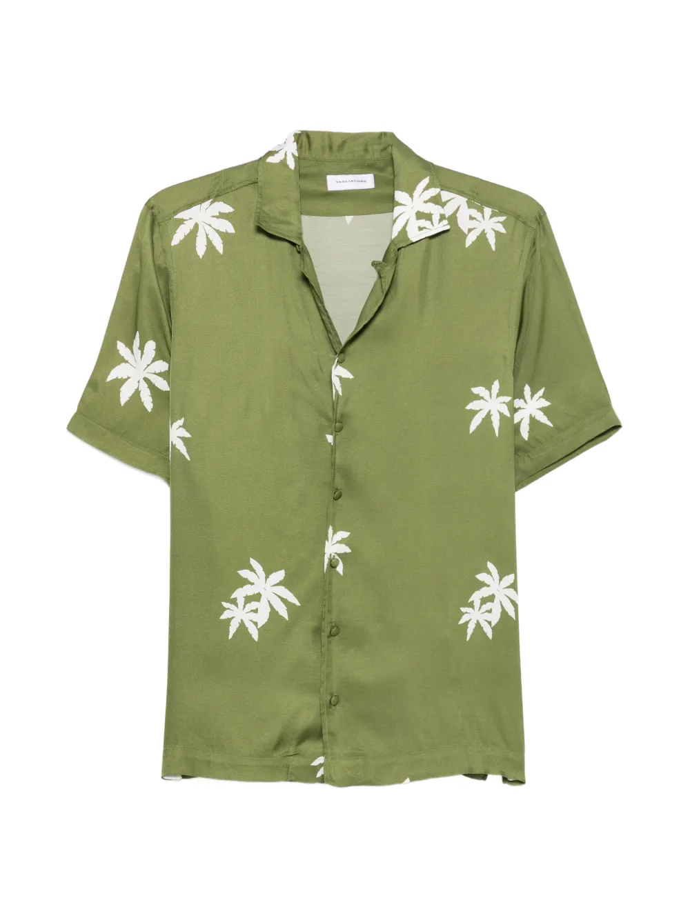 Tagliatore Hawaii palm-print shirt - Verde