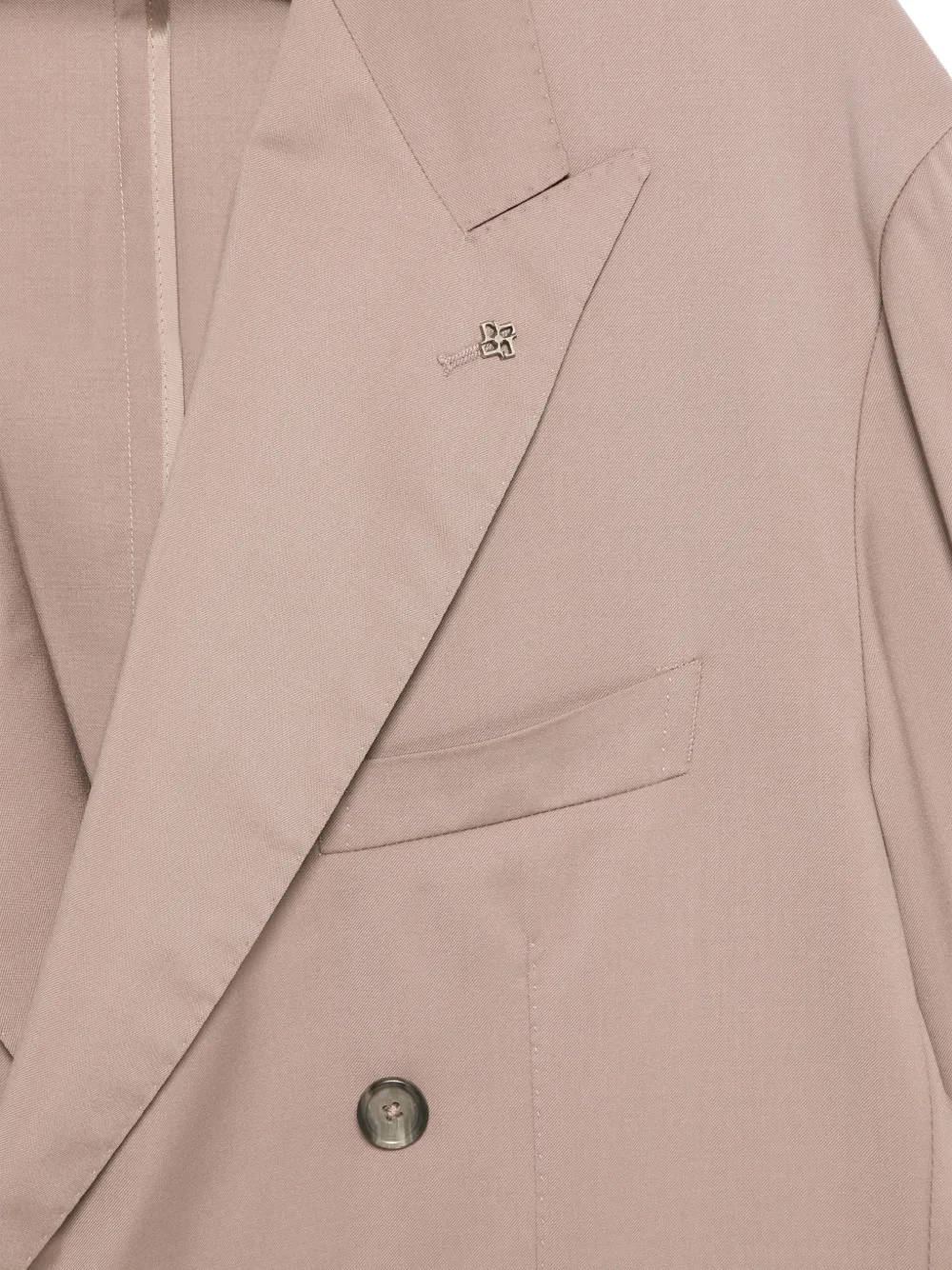 Tagliatore Blazer met dubbele rij knopen en puntige revers Beige
