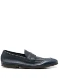 Barrett pebbled-texture loafers - Blue