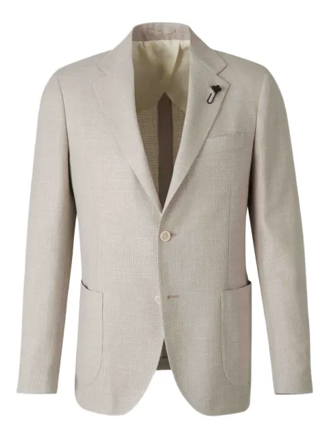 Lardini blazer de tejido de esterilla