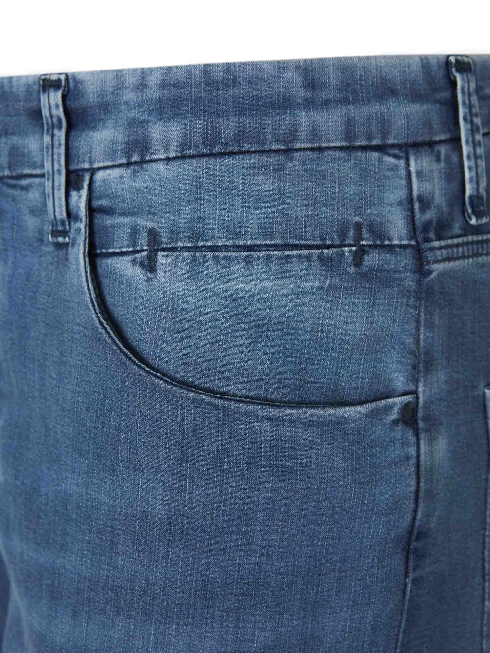 Incotex Stretch-katoenen straight jeans Blauw