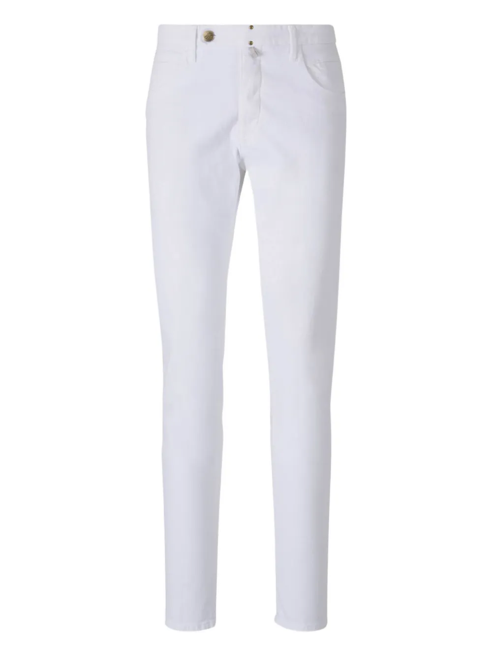 Incotex Stretch-katoenen straight jeans Wit