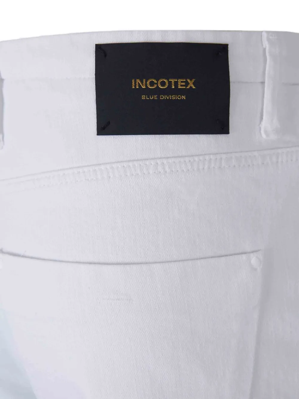 Incotex Stretch-katoenen straight jeans Wit