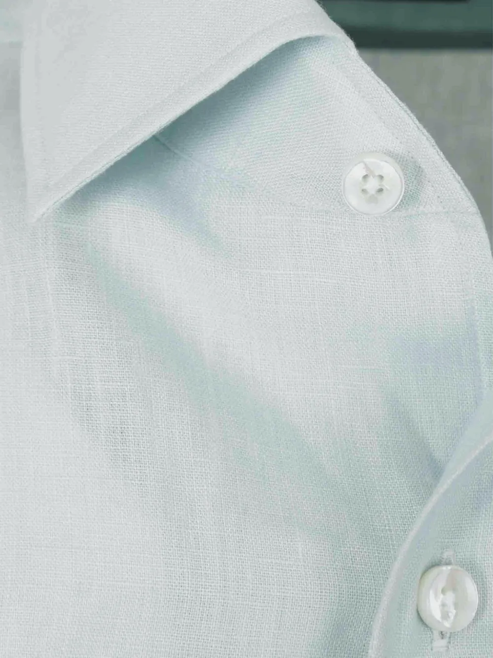 Zegna Oasi Lino linnen overhemd Blauw