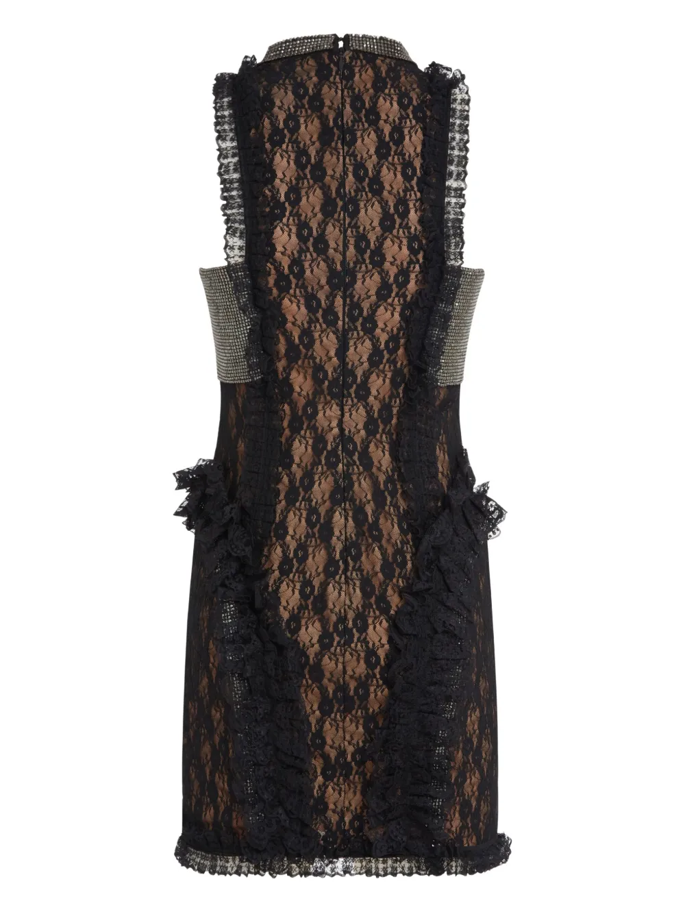 SELF-PORTRAIT LACE CRYSTAL MINI DRESS
