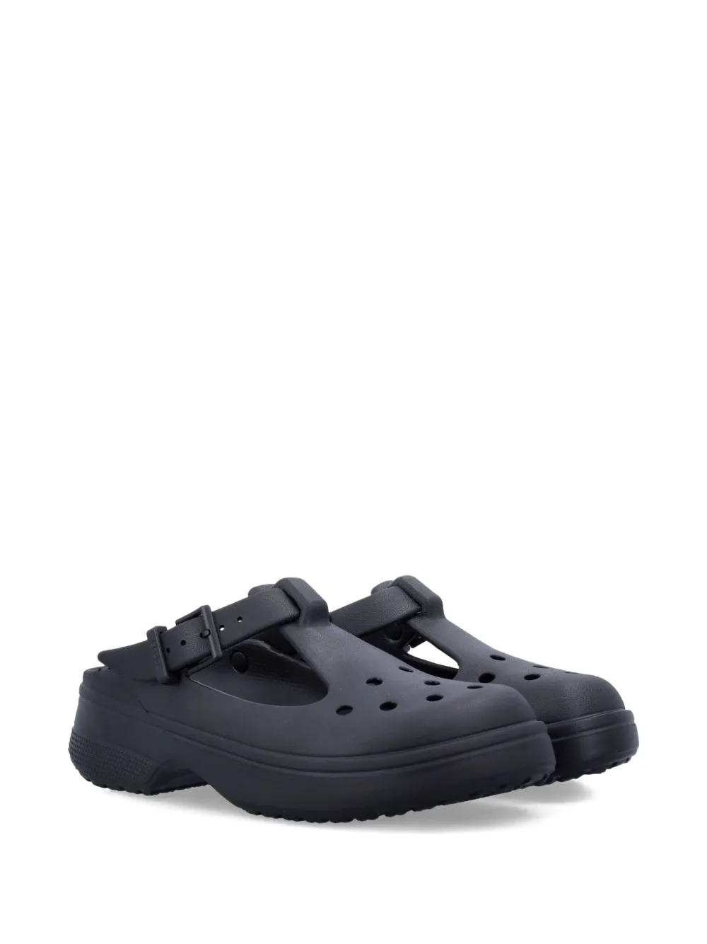 Crocs buckle-strap clogs Black