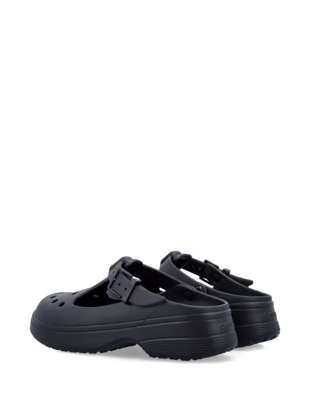 Crocs buckle-strap clogs Black