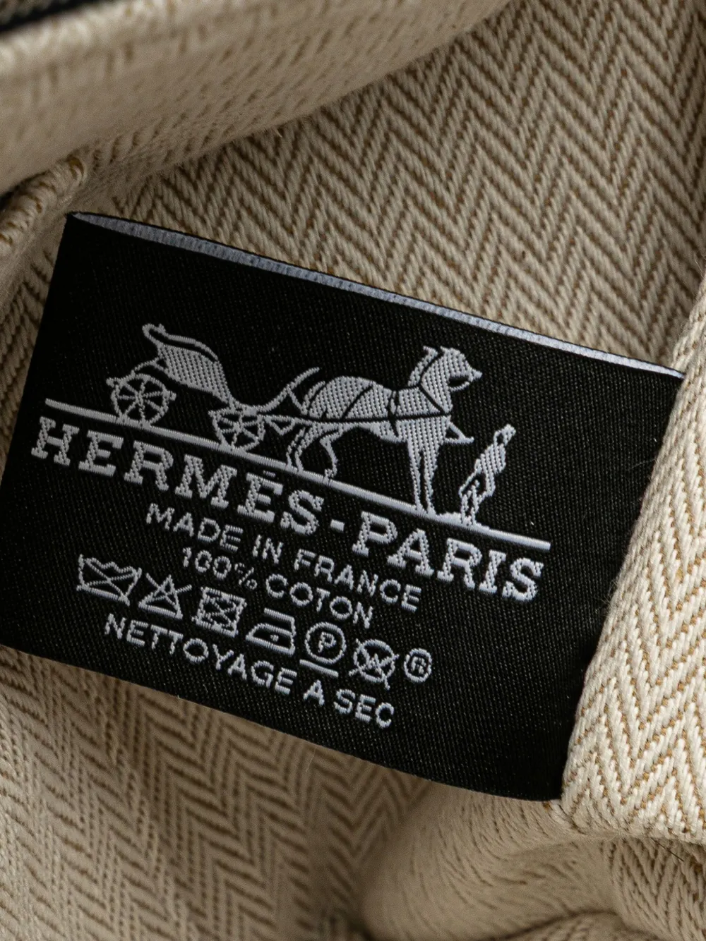 Pre-owned Hermes 2020-2024 Small Toile Bride A Brac Vanity Bag In Blue
