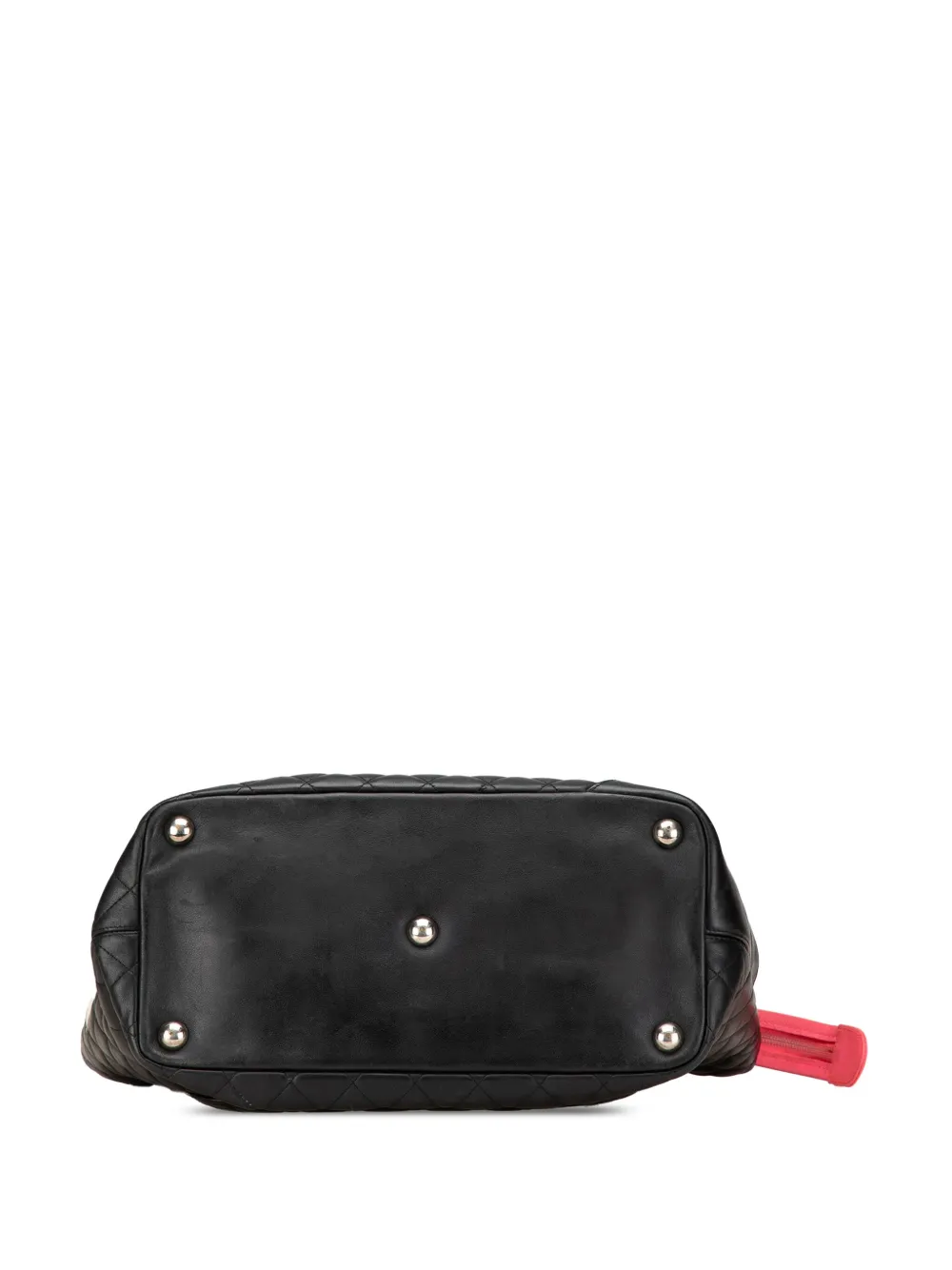 Pre-owned Chanel 2005-2006 Large Lambskin Cambon Ligne Tote Bag In 黑色