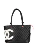 CHANEL Pre-Owned 2005-2006 Large Lambskin Cambon Ligne tote bag - Black