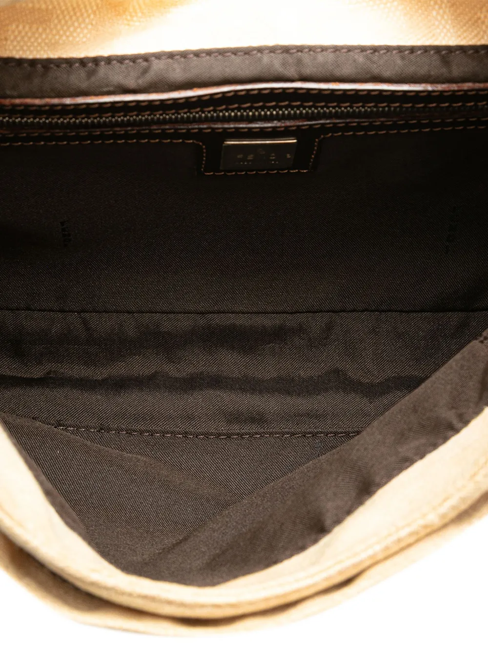 Pre-owned Fendi 2010-2024 Zucca Canvas Shoulder Bag In 褐色
