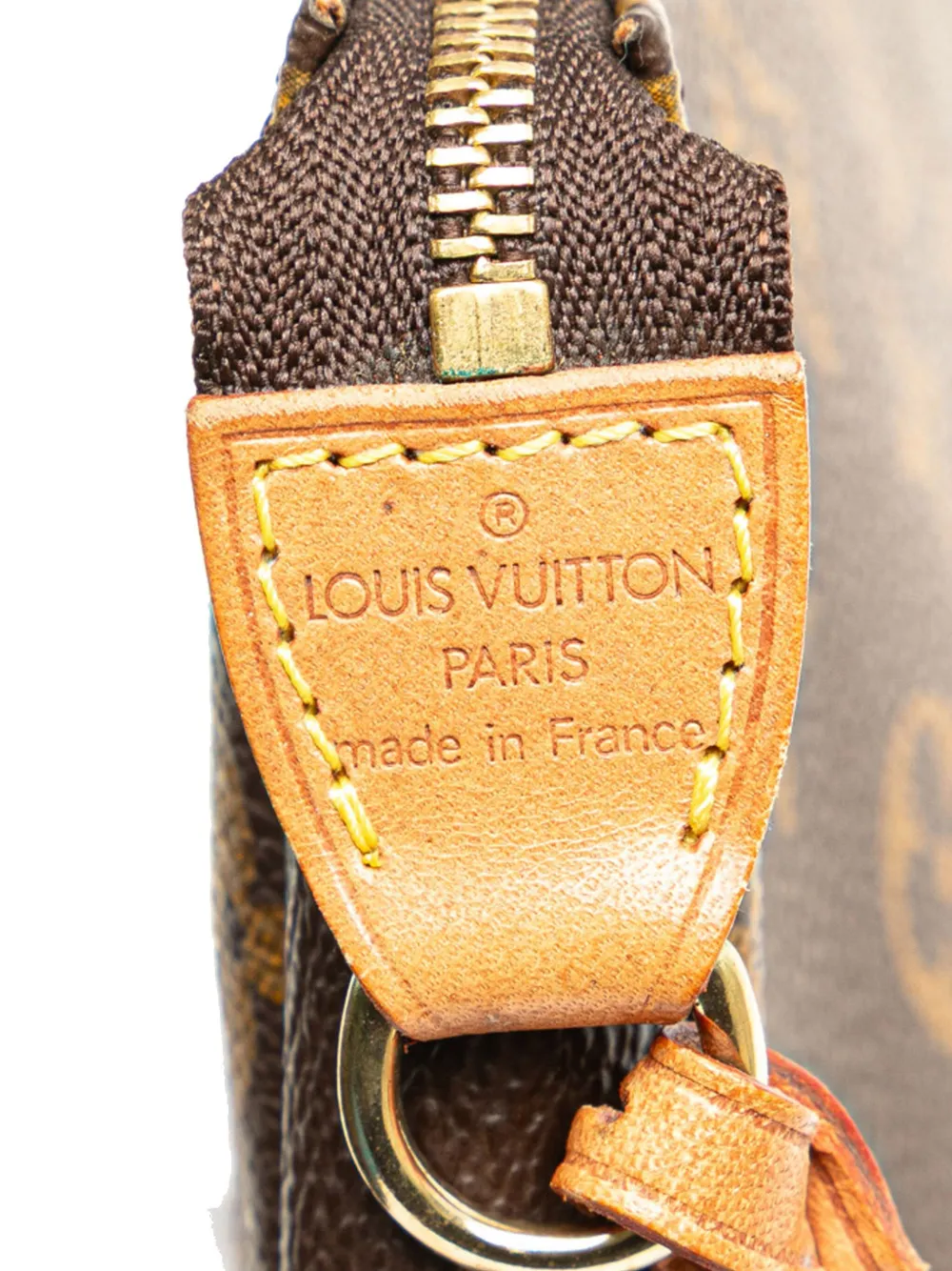 Pre-owned Louis Vuitton 2000 Monogram Pochette Accessoires Shoulder Bag In Brown