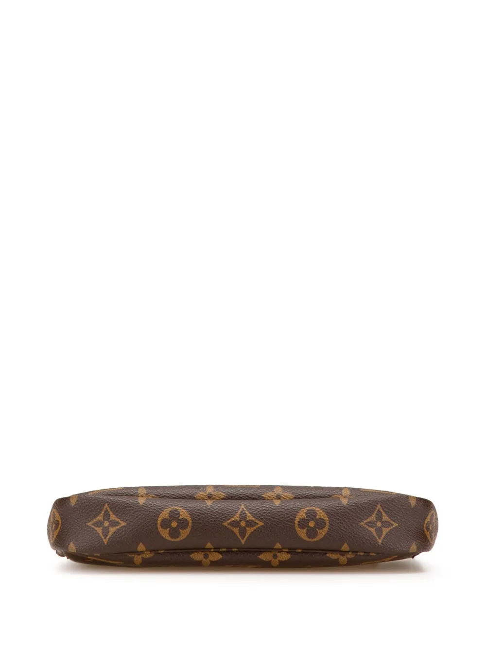 Pre-owned Louis Vuitton 2000 Monogram Pochette Accessoires Shoulder Bag In Brown