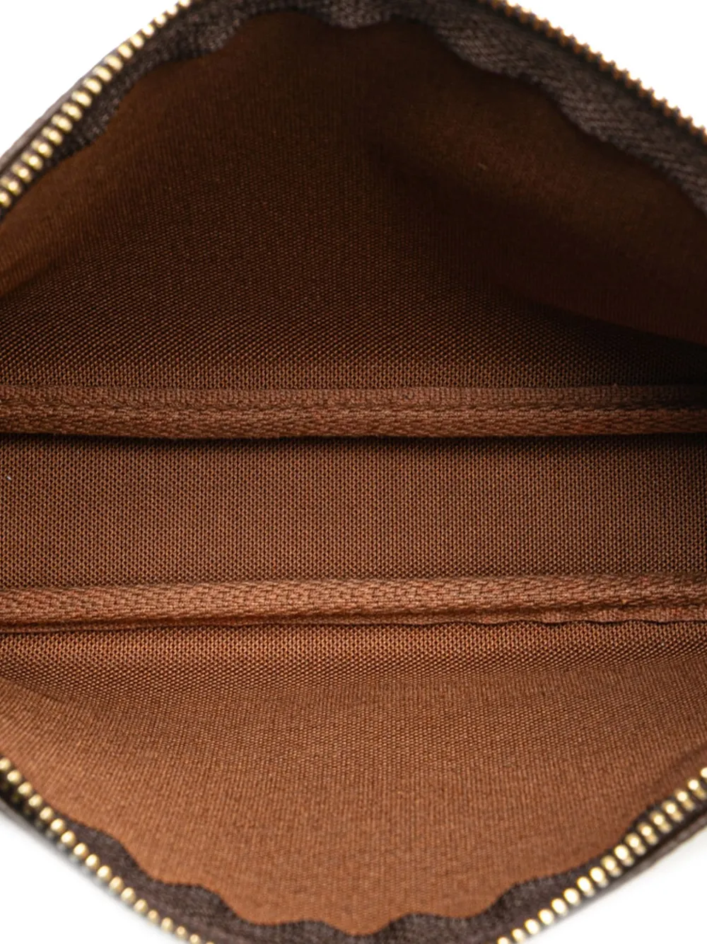 Pre-owned Louis Vuitton 2000 Monogram Pochette Accessoires Shoulder Bag In Brown
