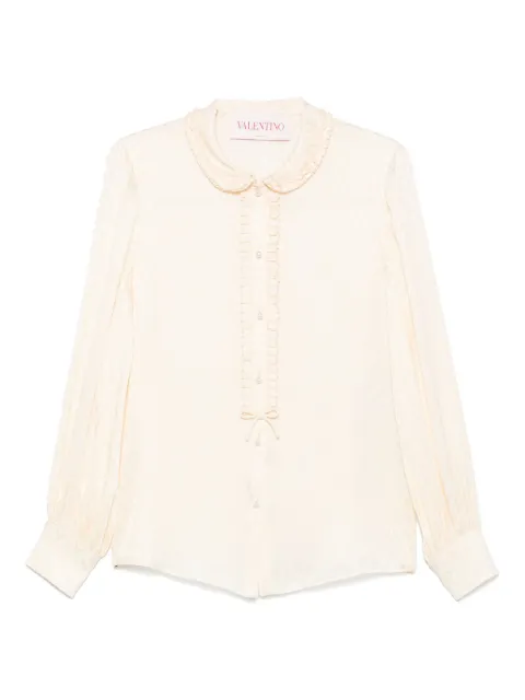 Valentino Garavani Optical-jacquard shirt