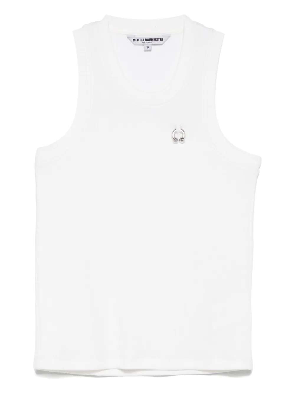 Melitta Baumeister pierced tank top | White | Image 1