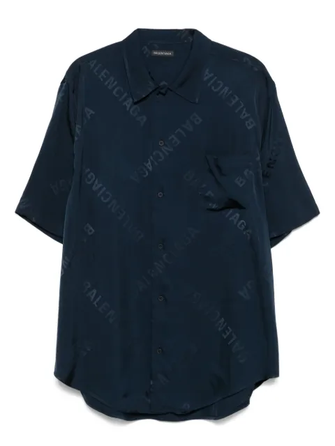 Balenciaga logo-jacquard shirt