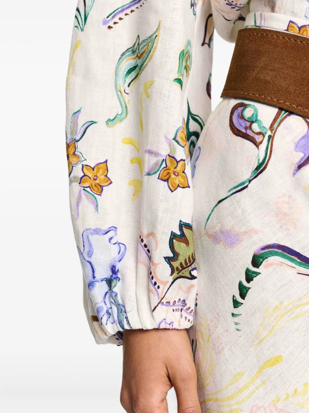 Dorothee Schumacher Linnen blouse met print Wit