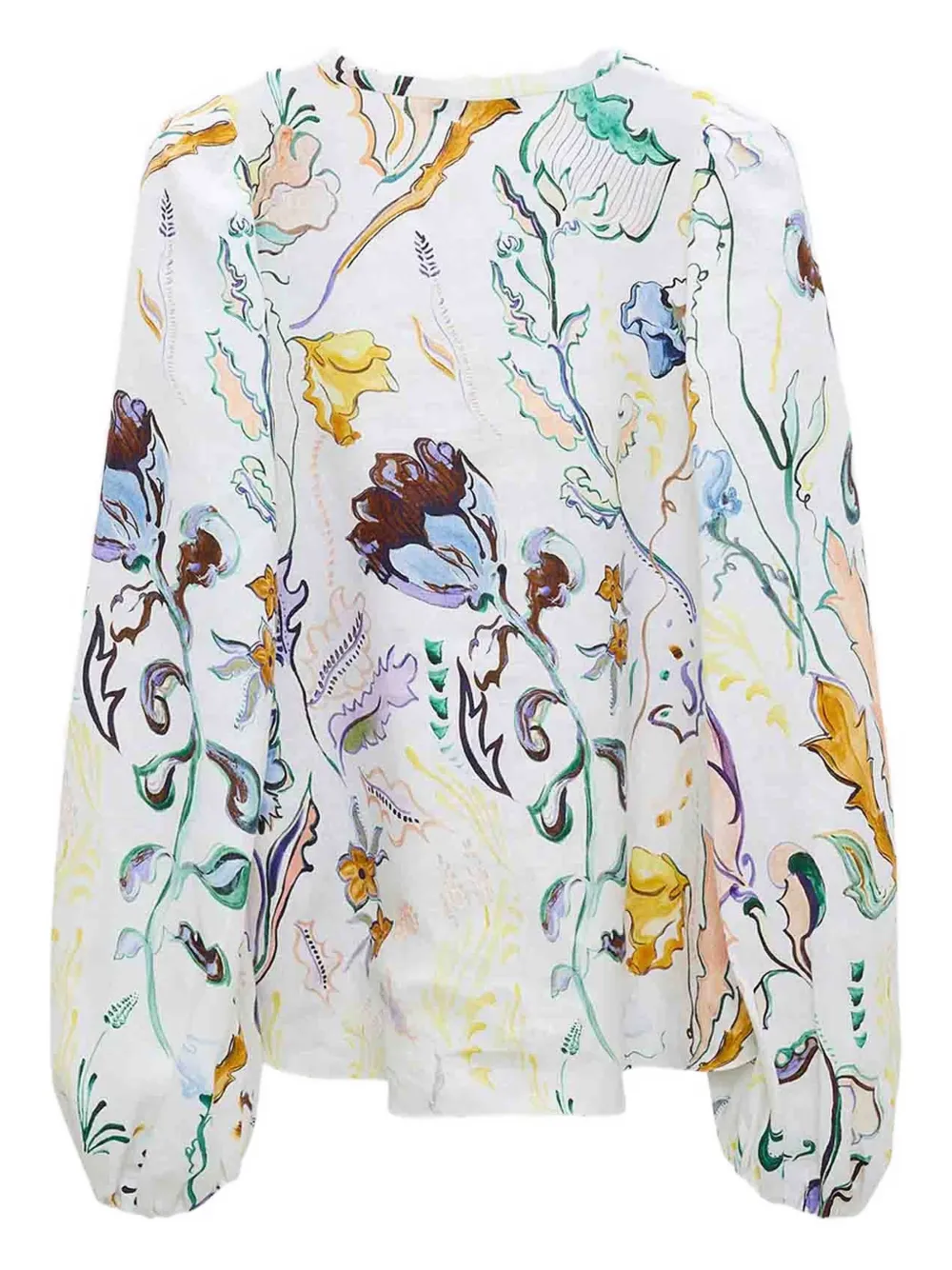 Dorothee Schumacher Linnen blouse met print Wit