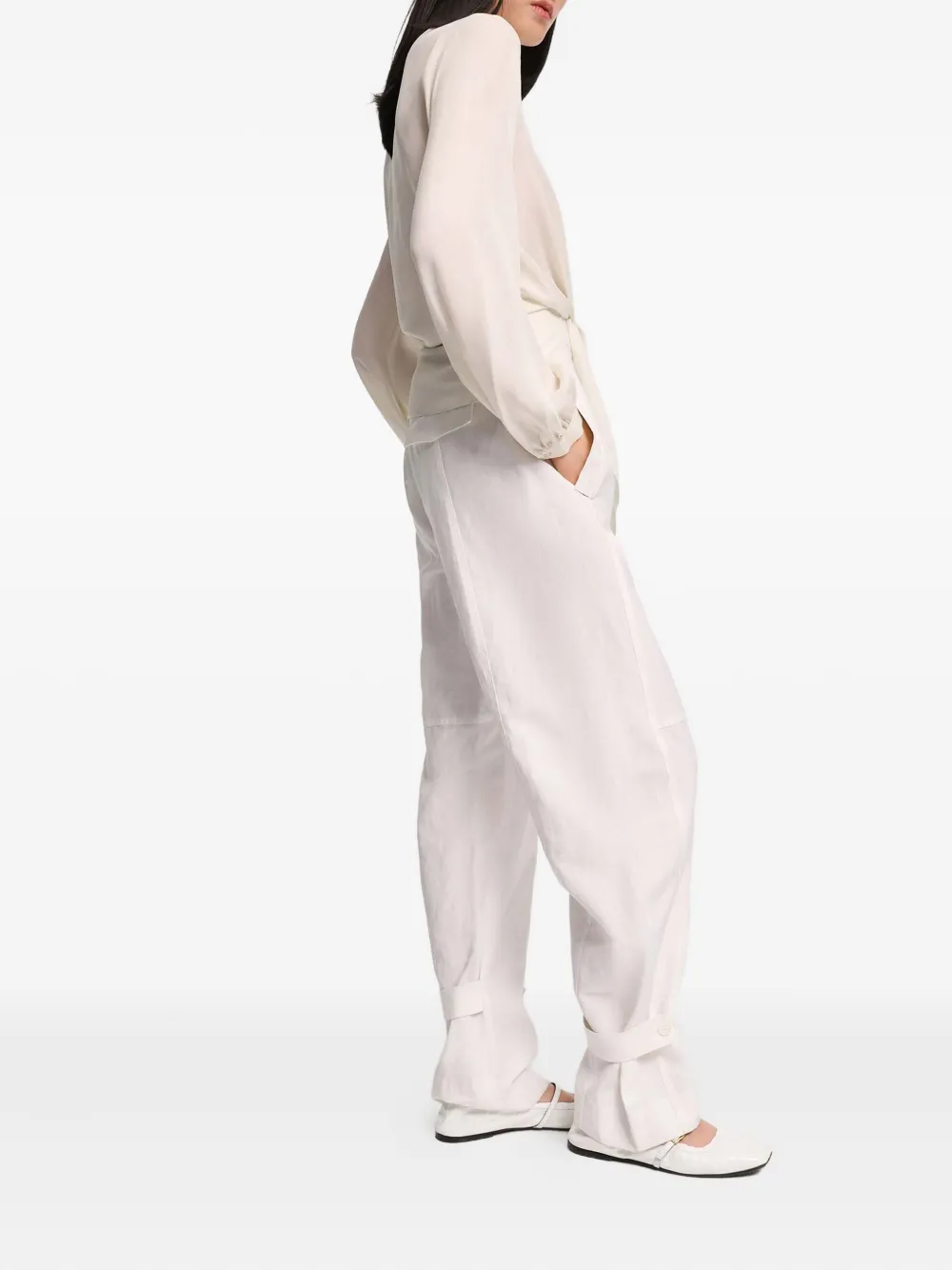 Dorothee Schumacher Doorzichtige blouse met strikdetail Wit