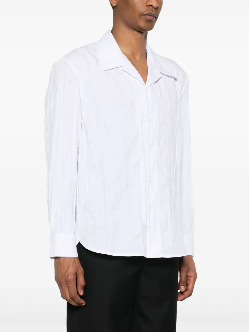 Séfr Jagou Blue Shirt In Cotton Blend In White