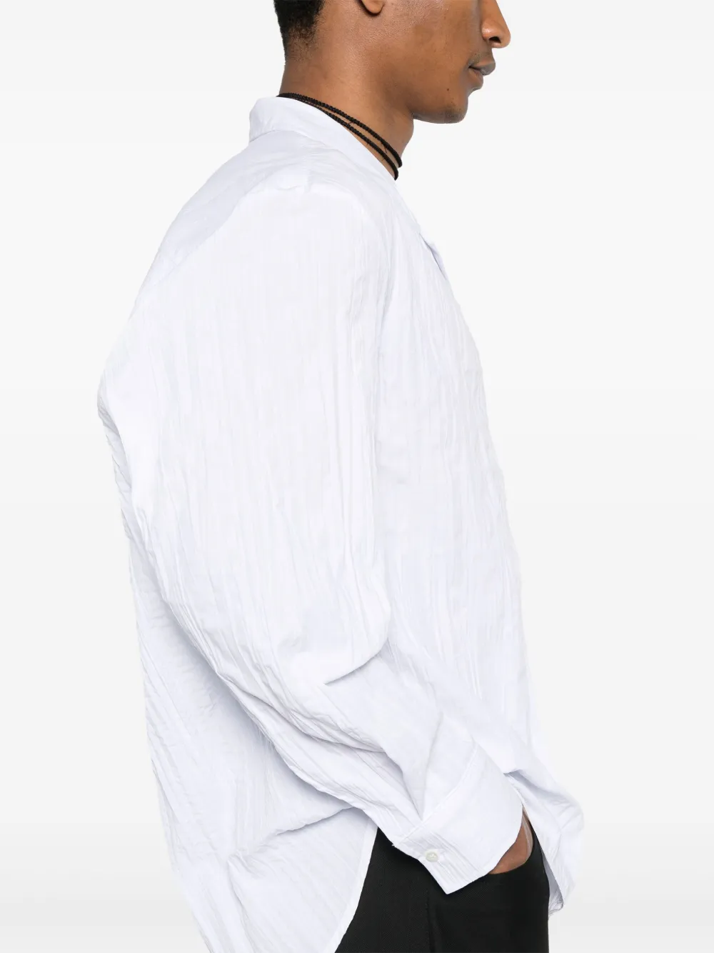Séfr Jagou Blue Shirt In Cotton Blend In White