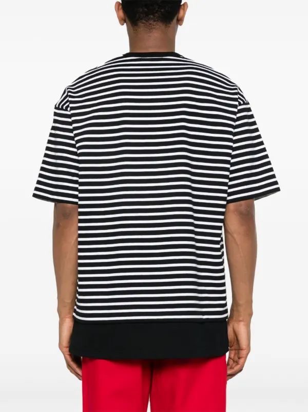 Tシャツ・カットソー COMME DES GARCONS Men T-shirt Striped HOT018 1 Comme Des Garçons Homme Striped T-shirt | Black | FARFETCH