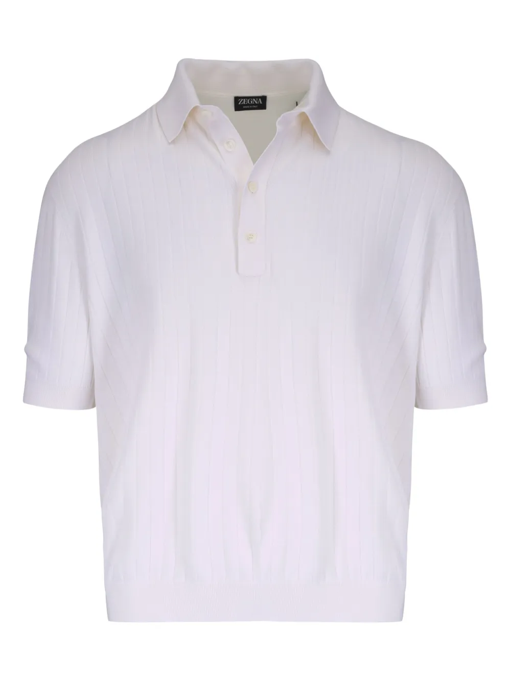 Zegna cotton-silk polo sweater LIGHT BEIGE