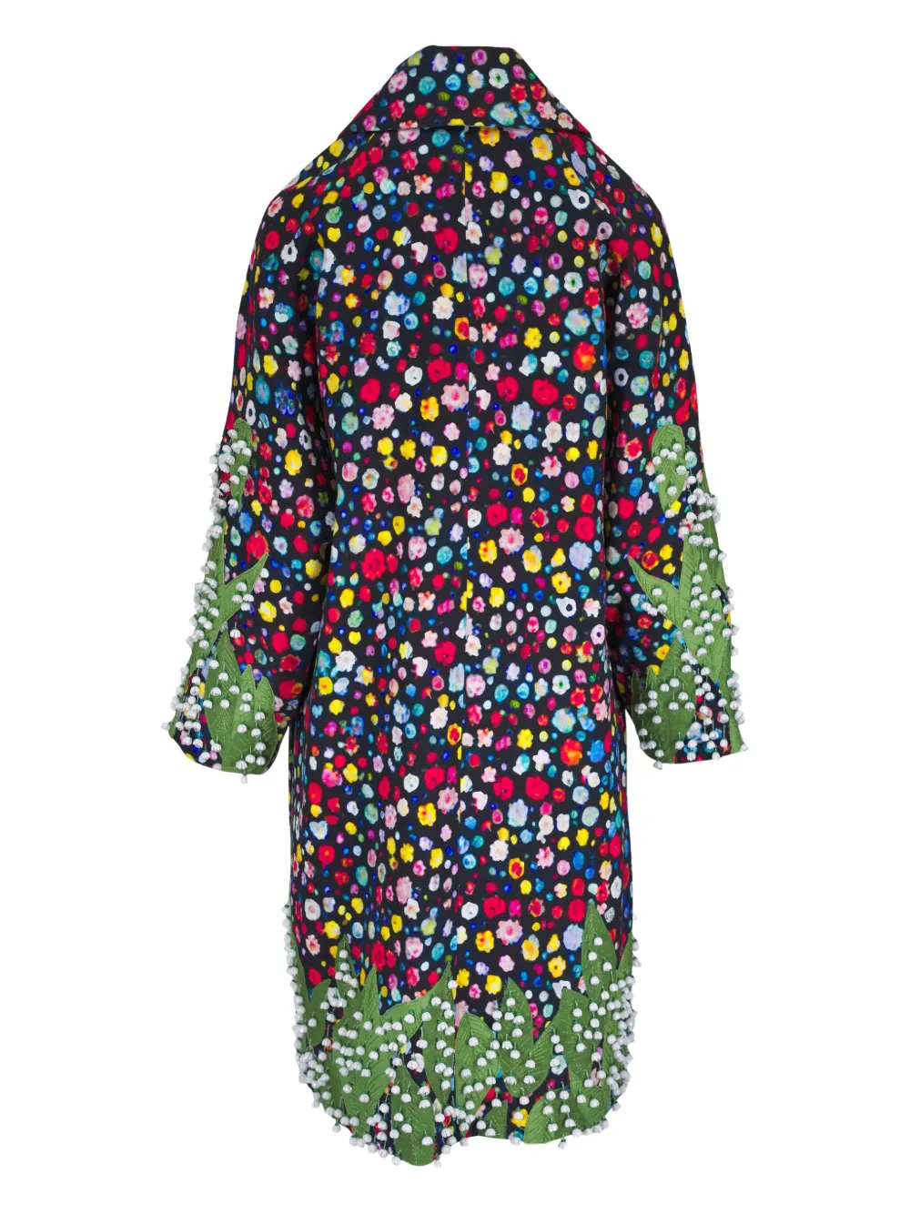 Libertine floral-print oversized coat - Blauw