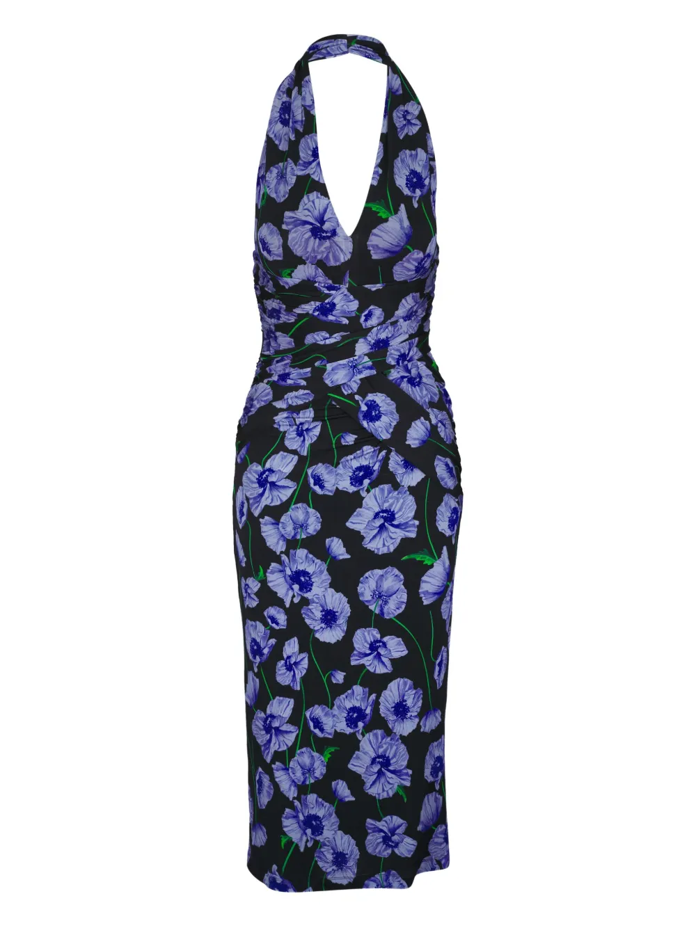 Carolina Herrera Midi-jurk met bloemenprint Zwart