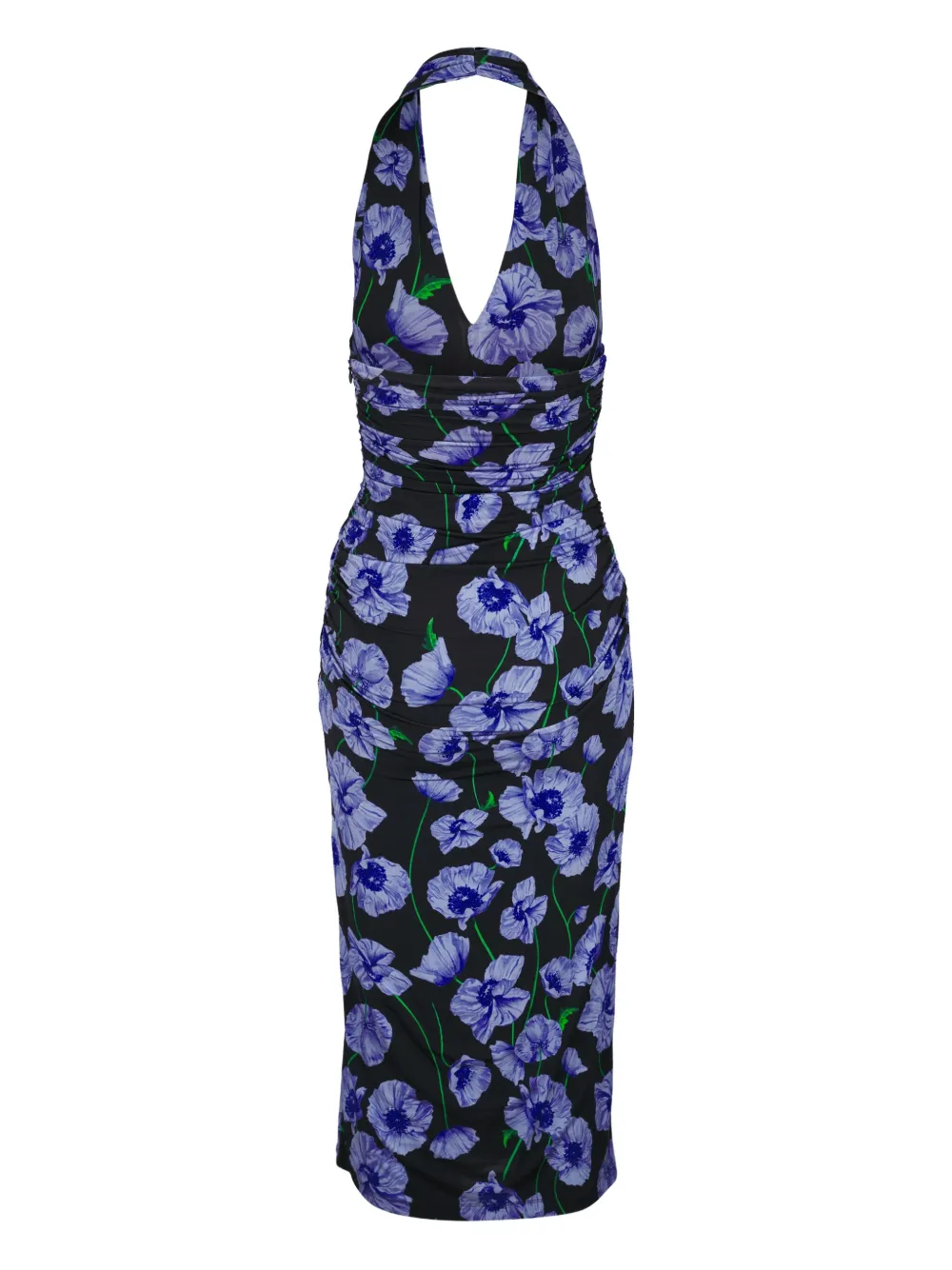 Carolina Herrera floral-print midi dress - Zwart