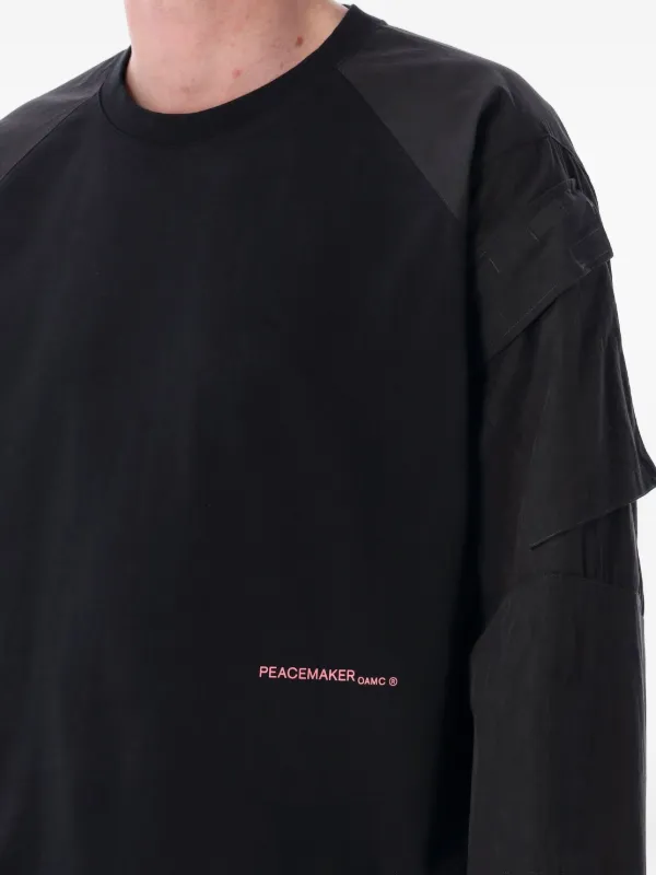 Tシャツ・カットソー PEACEMAKER OAMC TSHIRT (PCM1OT05NJE003002) OAMC PAECEMAKER_Peacemaker Flower S/S Tshirt (Black