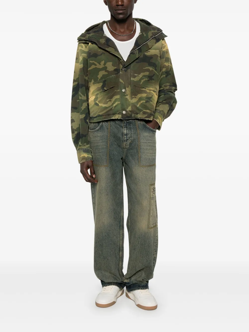 424 camouflage-pattern cropped jacket | Hooded Jackets | Image 2