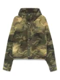 424 camouflage-pattern cropped jacket - Green