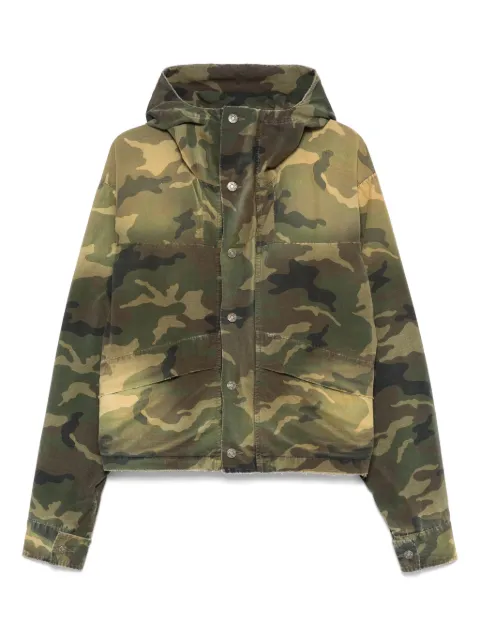 424 camouflage-pattern cropped jacket